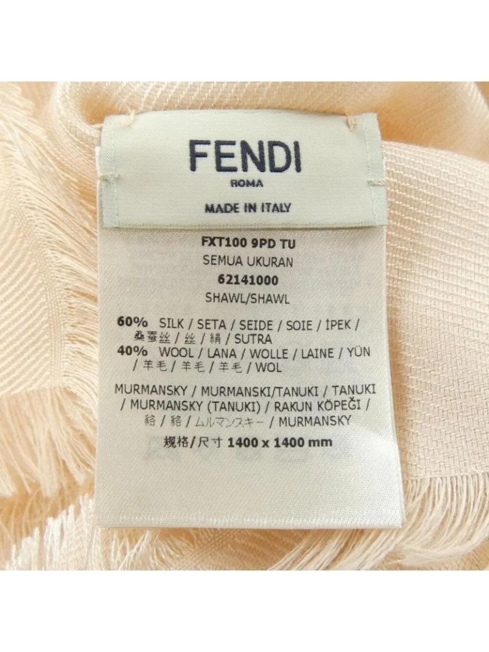 ★SOLD★ Fendi Stole Scarf Scarves Pink - Picture 3 of 4